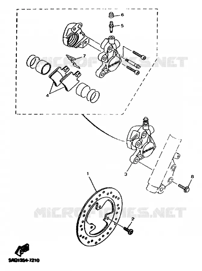 FRONT BRAKE CALIPER Yamaha SCOOTER 50 2001 NEOS  YN50R NEO'S 50
