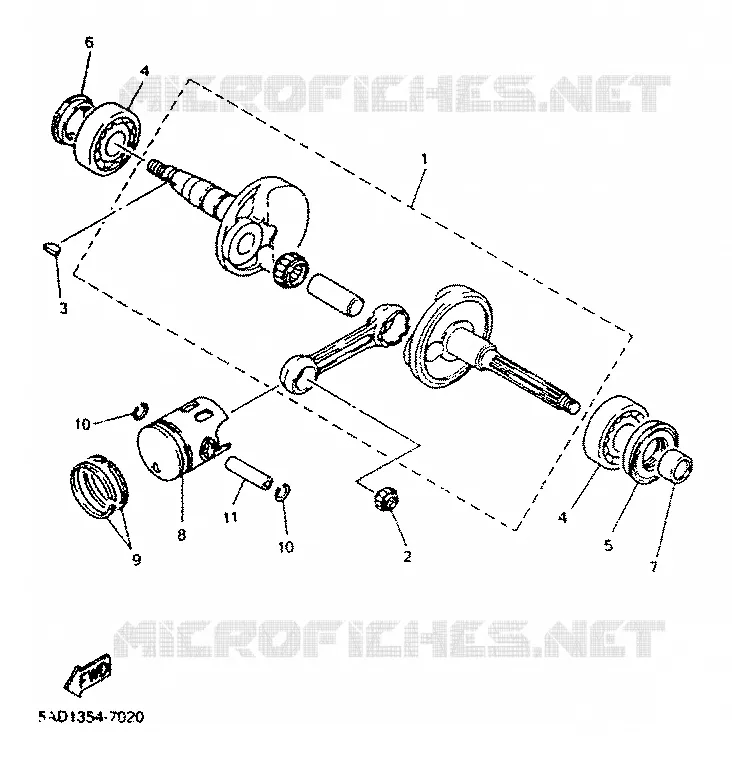 CRANKSHAFT / PISTON Yamaha SCOOTER 50 2001 NEOS  YN50R NEO'S 50