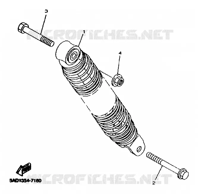 REAR SHOCK ABSORBER Yamaha SCOOTER 50 2001 NEOS  YN50R NEO'S 50