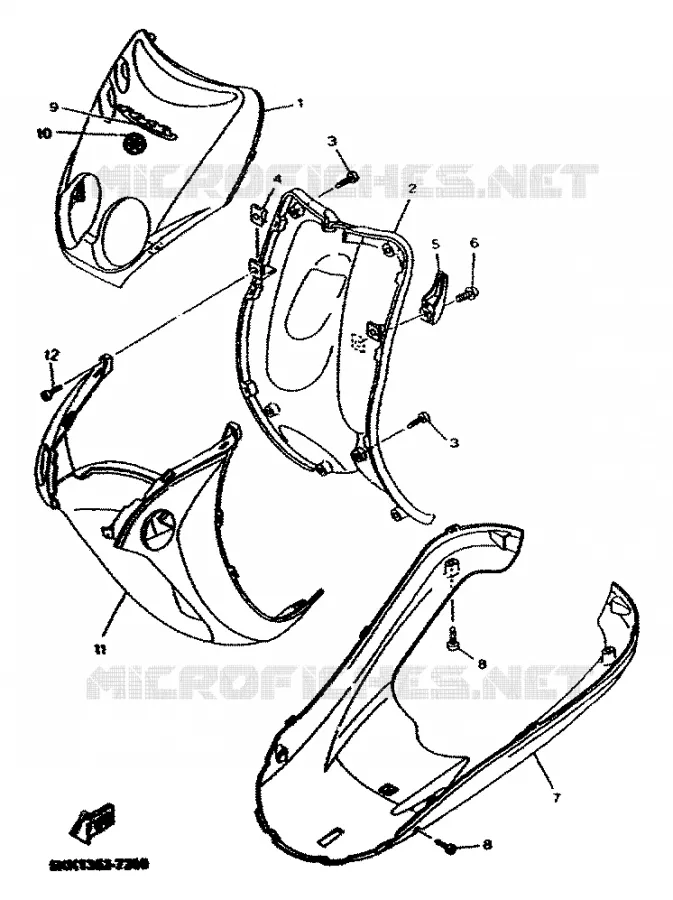 LEG SHIELD Yamaha SCOOTER 50 2001 NEOS  YN50R NEO'S 50