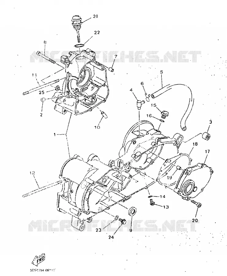 CRANKCASE Yamaha SCOOTER 125 1998 MAJESTY  YP125
