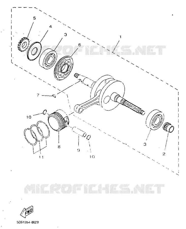 CRANKSHAFT / PISTON Yamaha SCOOTER 125 1998 MAJESTY  YP125