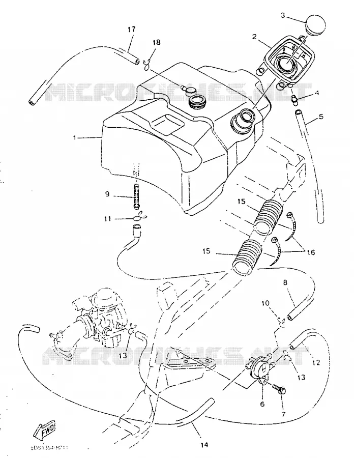 FUEL TANK Yamaha SCOOTER 125 1998 MAJESTY  YP125