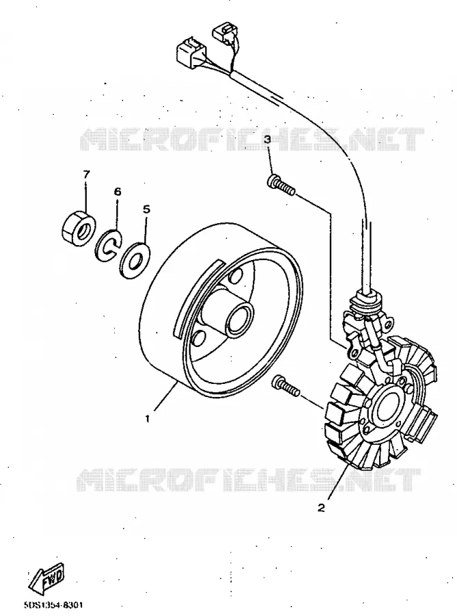 IGNITION Yamaha SCOOTER 125 1999 MAJESTY  YP125