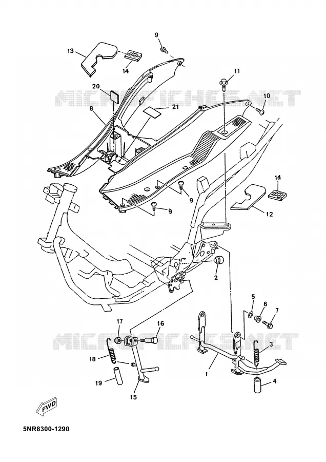 STAND / FOOTREST Yamaha SCOOTER 125 2002 MAJESTY  YP125D