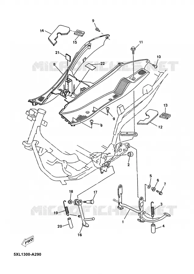 STAND / FOOTREST Yamaha SCOOTER 125 2003 MAJESTY  YP125E