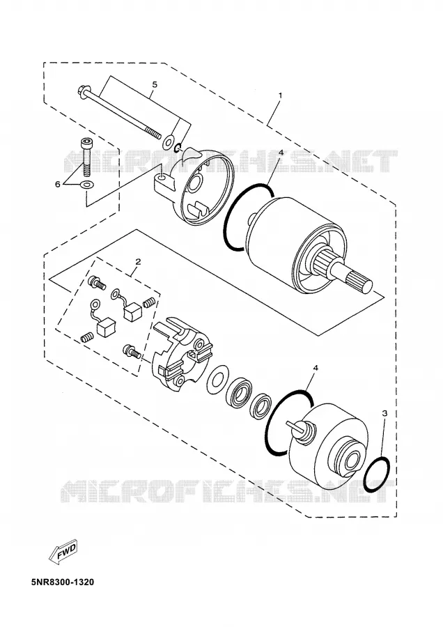 STARTER MOTOR Yamaha SCOOTER 125 2003 MAJESTY  YP125E