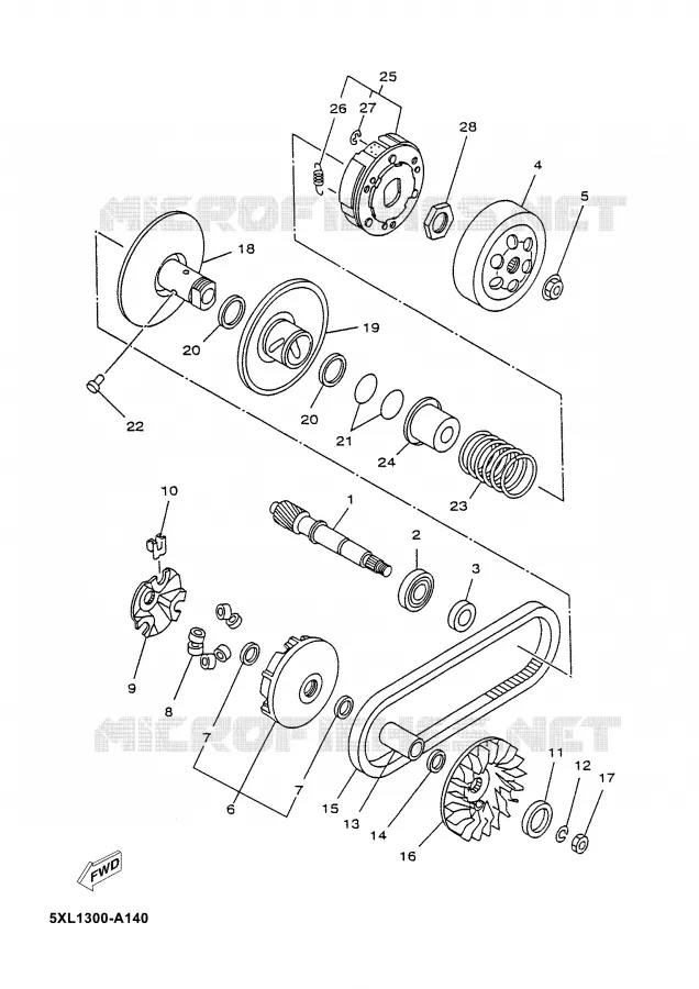 STARTER CLUTCH Yamaha SCOOTER 125 2005 MAJESTY  YP125E