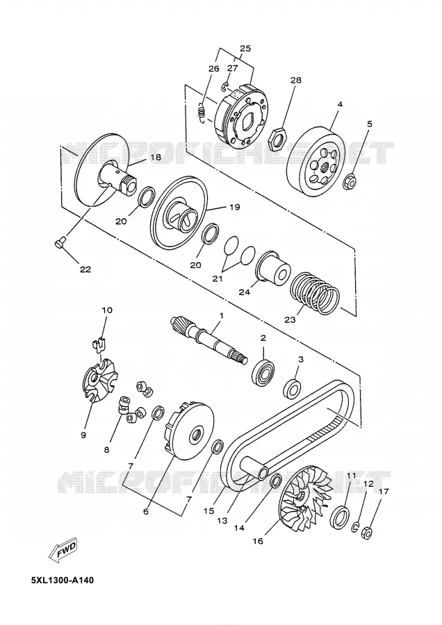 STARTER CLUTCH Yamaha SCOOTER 125 2006 MAJESTY  YP125E