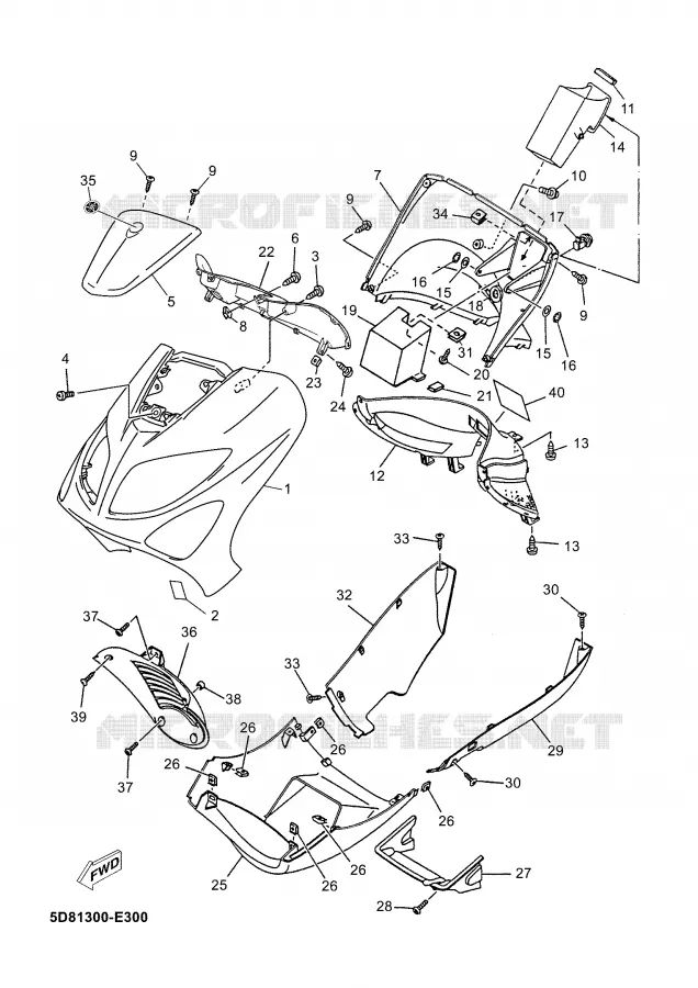 LEG SHIELD Yamaha SCOOTER 125 2007 MAJESTY  YP125E