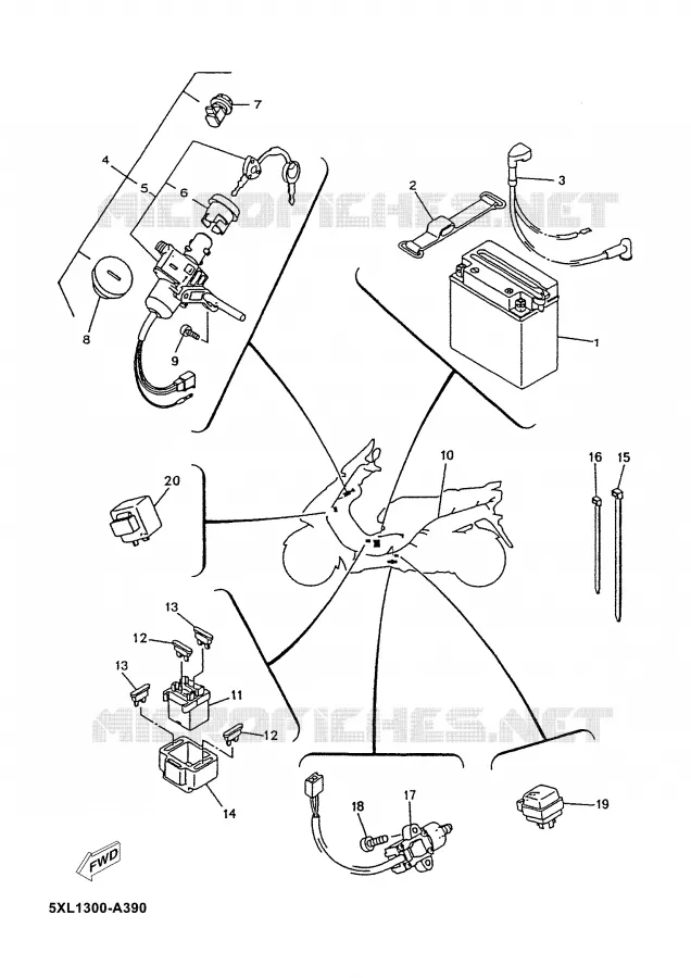 ELECTRICAL 2 Yamaha SCOOTER 125 2008 MAJESTY  YP125E