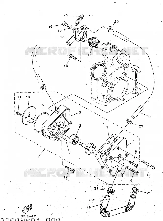 WATERPUMP Yamaha SCOOTER 125 1998 MAJESTY  YP125R