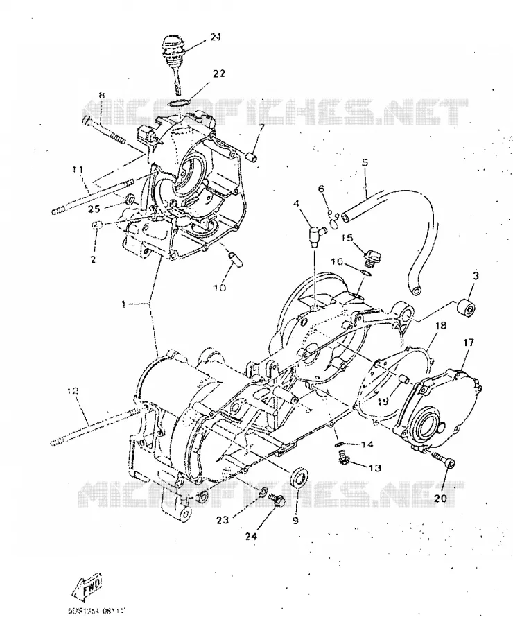 CRANKCASE Yamaha SCOOTER 125 1998 MAJESTY  YP125R