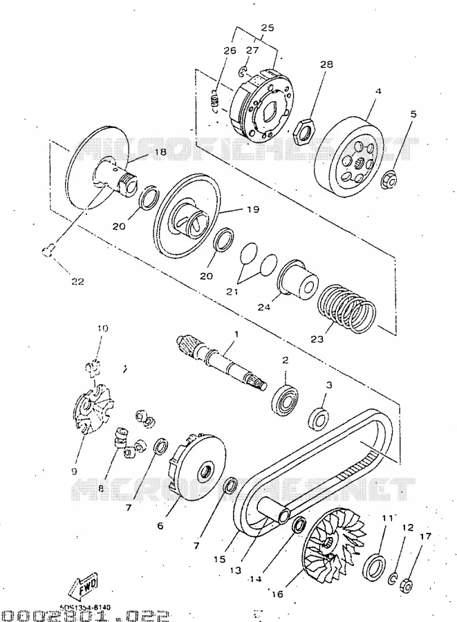 STARTER CLUTCH Yamaha SCOOTER 125 1998 MAJESTY  YP125R
