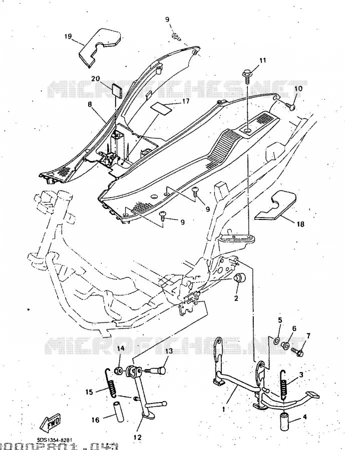 STAND / FOOTREST Yamaha SCOOTER 125 1998 MAJESTY  YP125R
