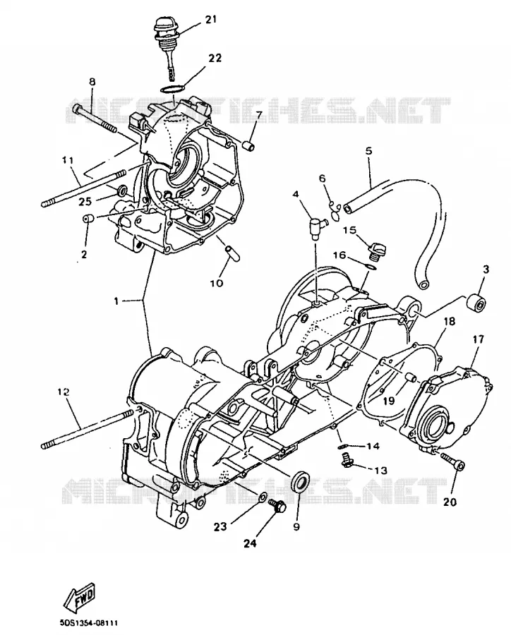 CRANKCASE Yamaha SCOOTER 125 1998 MAJESTY  YP125R