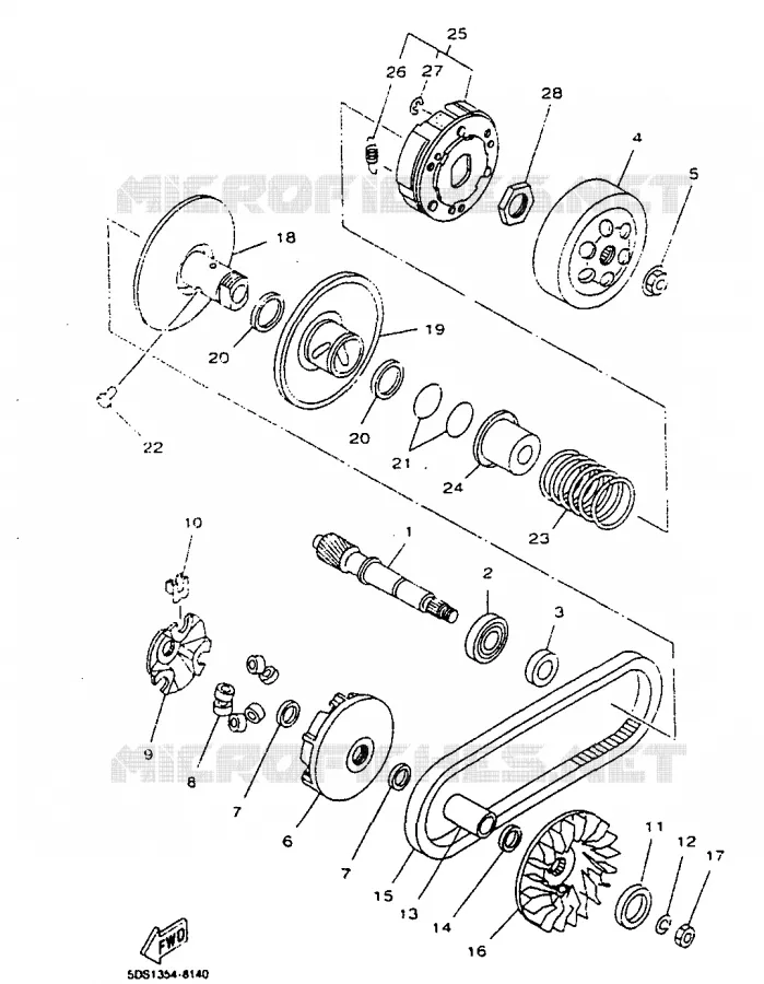 STARTER CLUTCH Yamaha SCOOTER 125 1998 MAJESTY  YP125R