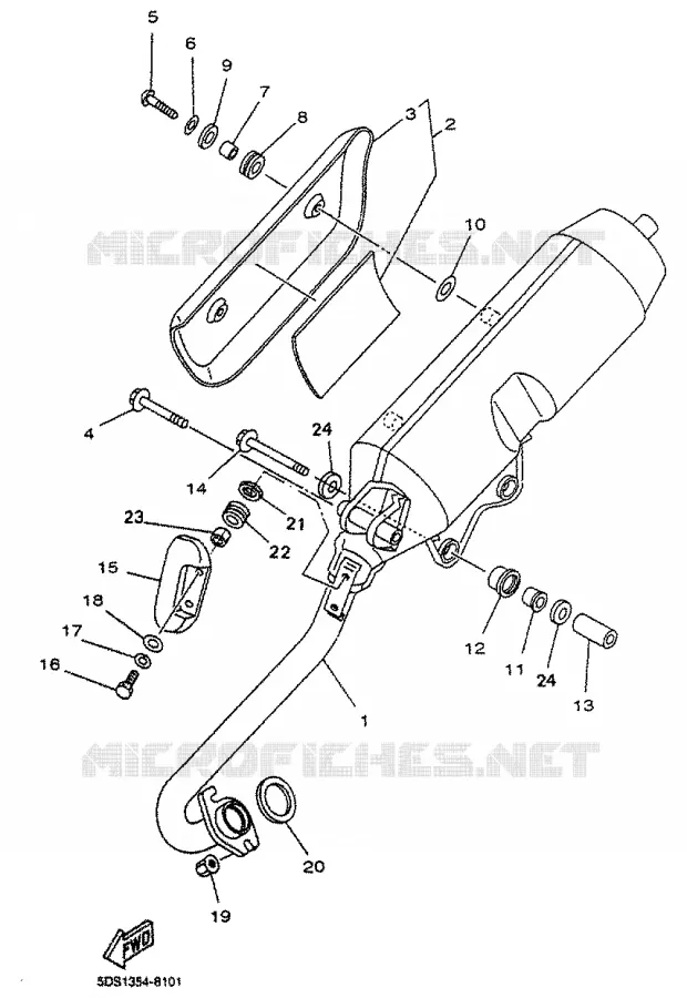 EXHAUST Yamaha SCOOTER 125 2000 MAJESTY  YP125R