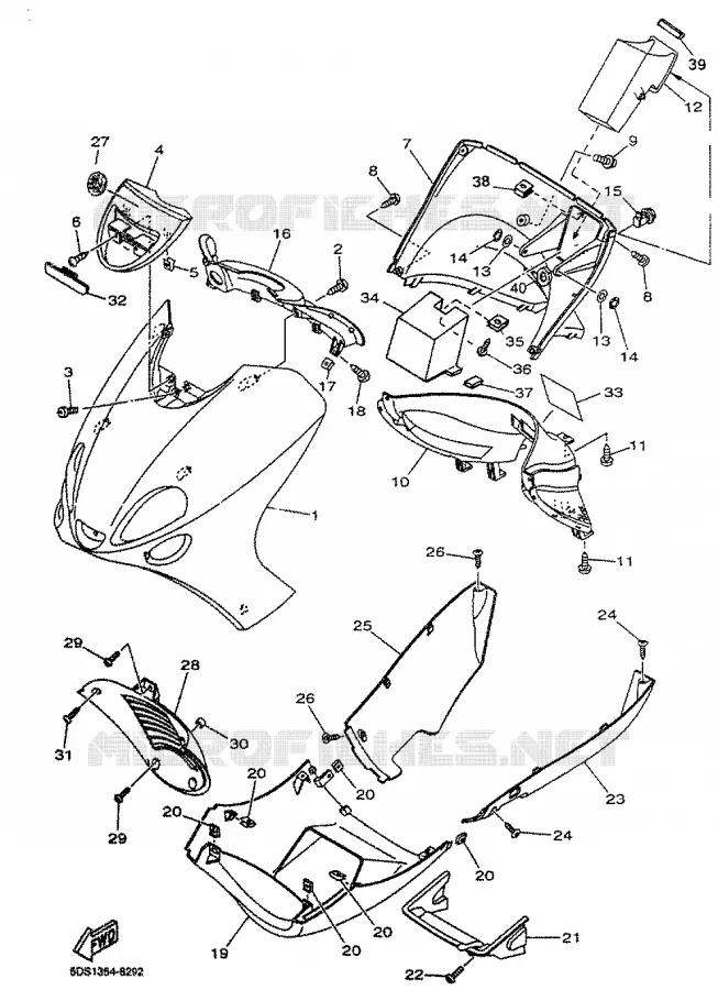 COVER 1 Yamaha SCOOTER 125 2000 MAJESTY  YP125R
