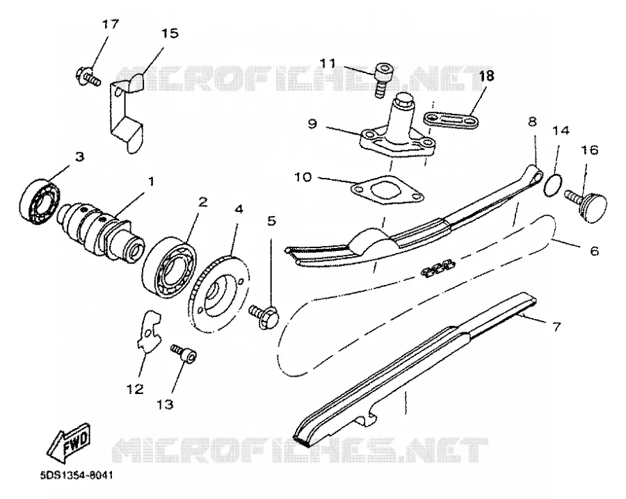 CAMSHAFT / TIMING CHAIN Yamaha SCOOTER 125 2000 MAJESTY  YP125R