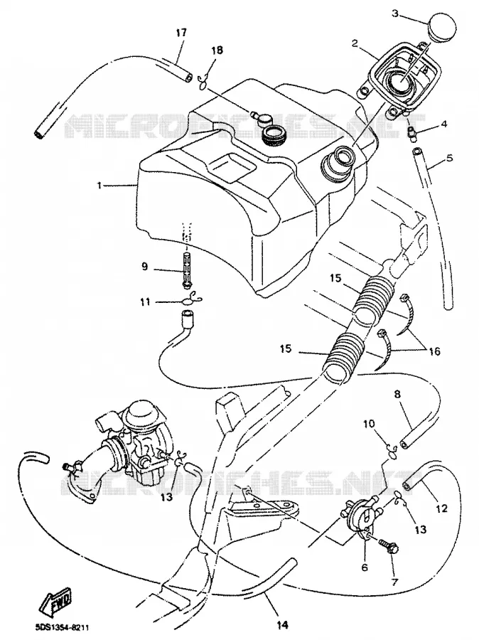 FUEL TANK Yamaha SCOOTER 125 2000 MAJESTY  YP125R