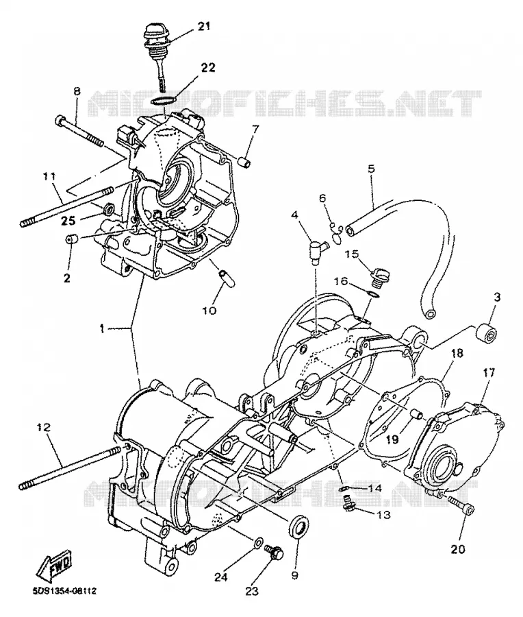 CRANKCASE Yamaha SCOOTER 125 2000 MAJESTY  YP125R