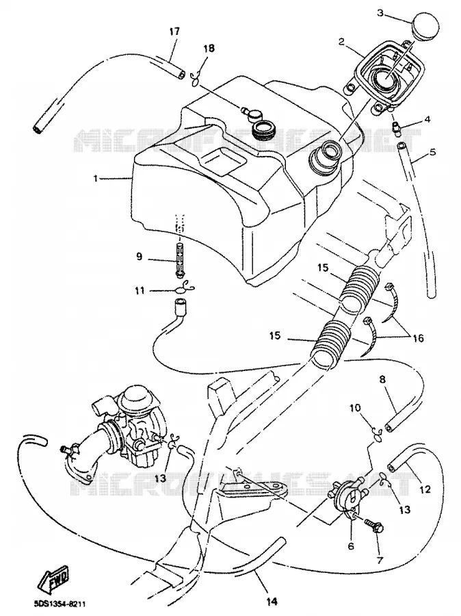 FUEL TANK Yamaha SCOOTER 125 2000 MAJESTY  YP125R
