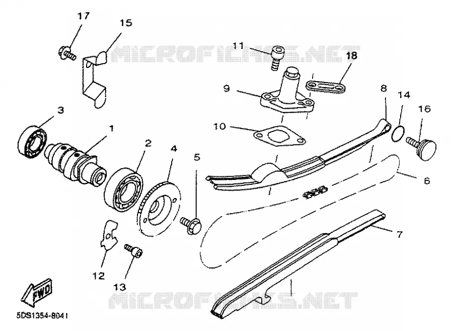 CAMSHAFT / TIMING CHAIN Yamaha SCOOTER 125 2000 MAJESTY  YP125R