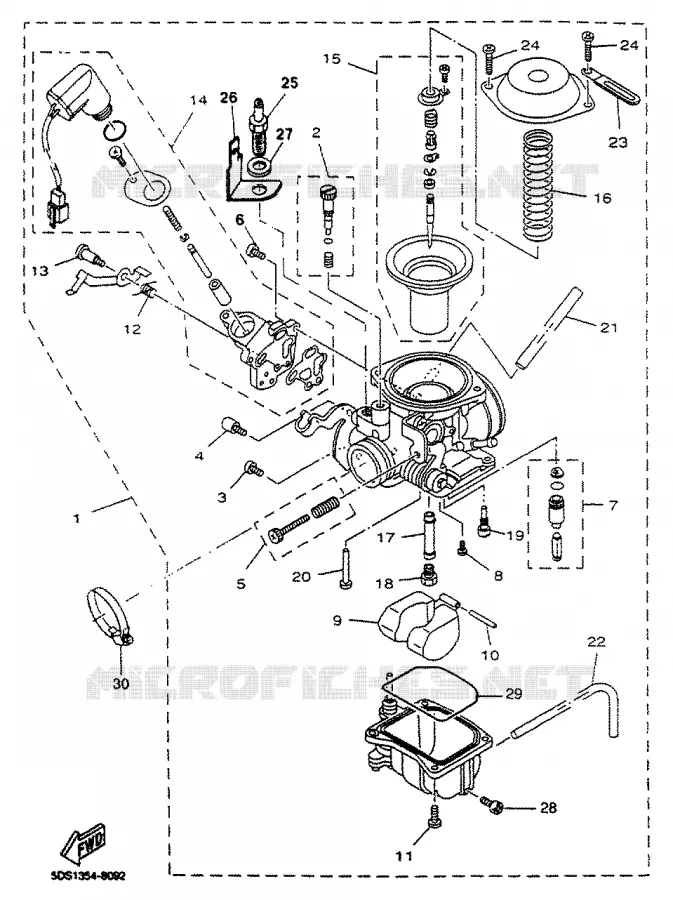 CARBURETOR Yamaha SCOOTER 125 2000 MAJESTY  YP125R