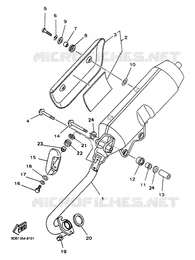 EXHAUST Yamaha SCOOTER 125 2000 MAJESTY  YP125R