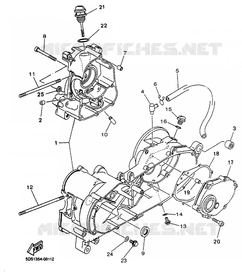 CRANKCASE Yamaha SCOOTER 125 2000 MAJESTY  YP125R