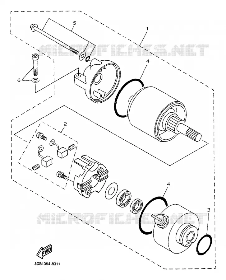 STARTER MOTOR Yamaha SCOOTER 125 2000 MAJESTY  YP125R