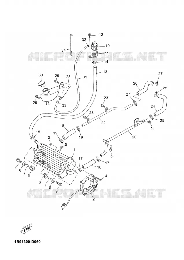 RADIATOR / HOSES Yamaha SCOOTER 125 2006 XMAX  YP125R