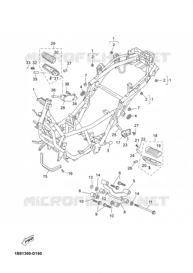 FRAME Yamaha SCOOTER 125 2006 XMAX  YP125R