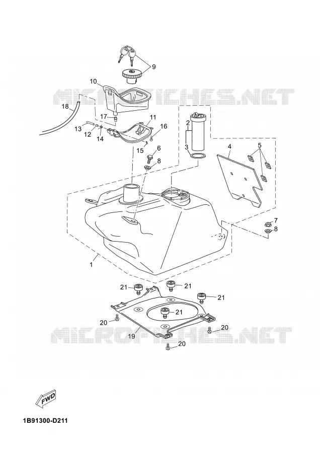 FUEL TANK Yamaha SCOOTER 125 2006 XMAX  YP125R