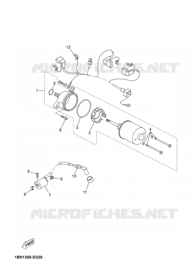 STARTER MOTOR Yamaha SCOOTER 125 2006 XMAX  YP125R