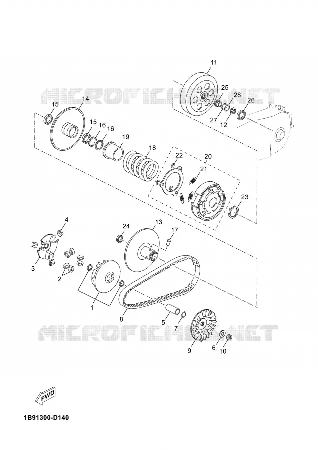 STARTER CLUTCH Yamaha SCOOTER 125 2006 XMAX  YP125R
