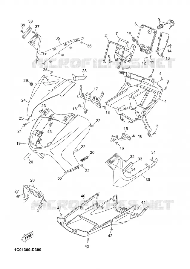 LEG SHIELD Yamaha SCOOTER 125 2006 XMAX  YP125R