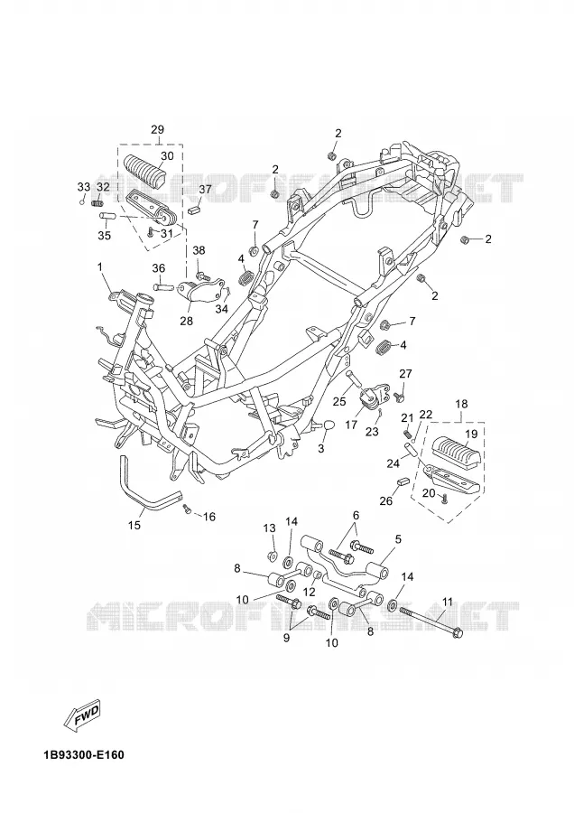 FRAME Yamaha SCOOTER 125 2007 XMAX  YP125R