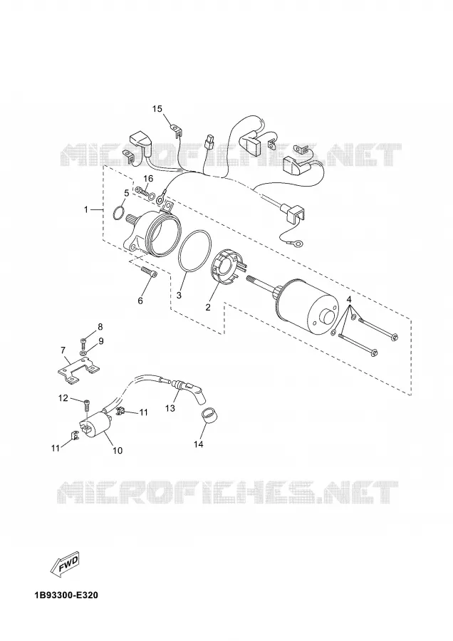 STARTER MOTOR Yamaha SCOOTER 125 2007 XMAX  YP125R