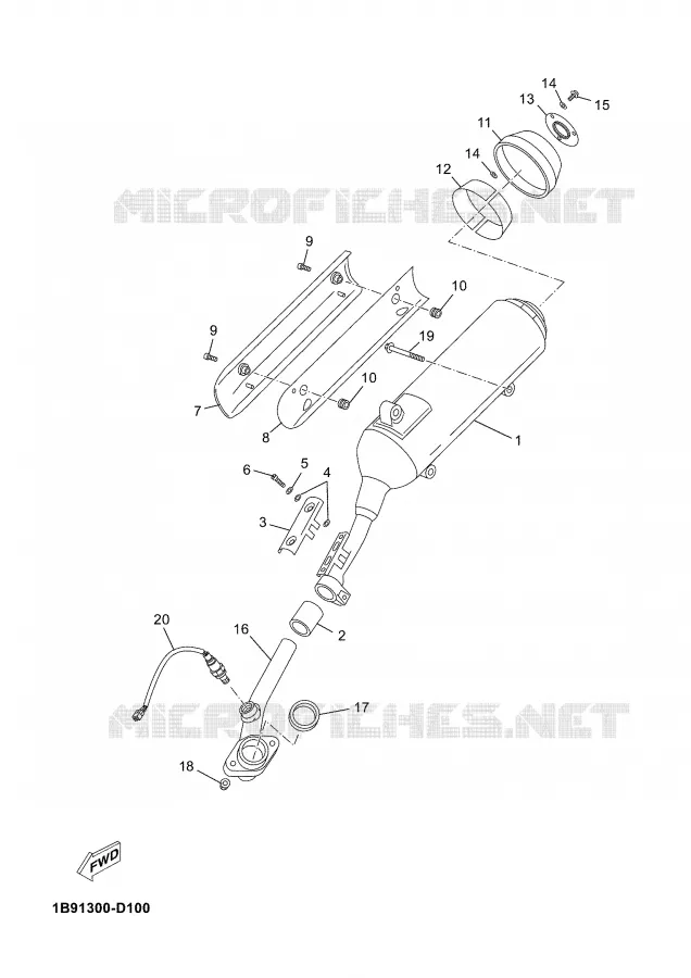 EXHAUST Yamaha SCOOTER 125 2007 XMAX  YP125R