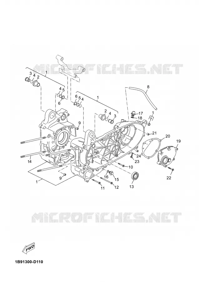 CRANKCASE Yamaha SCOOTER 125 2007 XMAX  YP125R