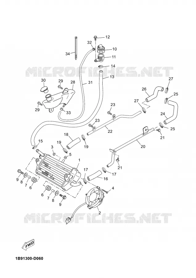 RADIATOR / HOSES Yamaha SCOOTER 125 2008 XMAX  YP125R X-MAX 125