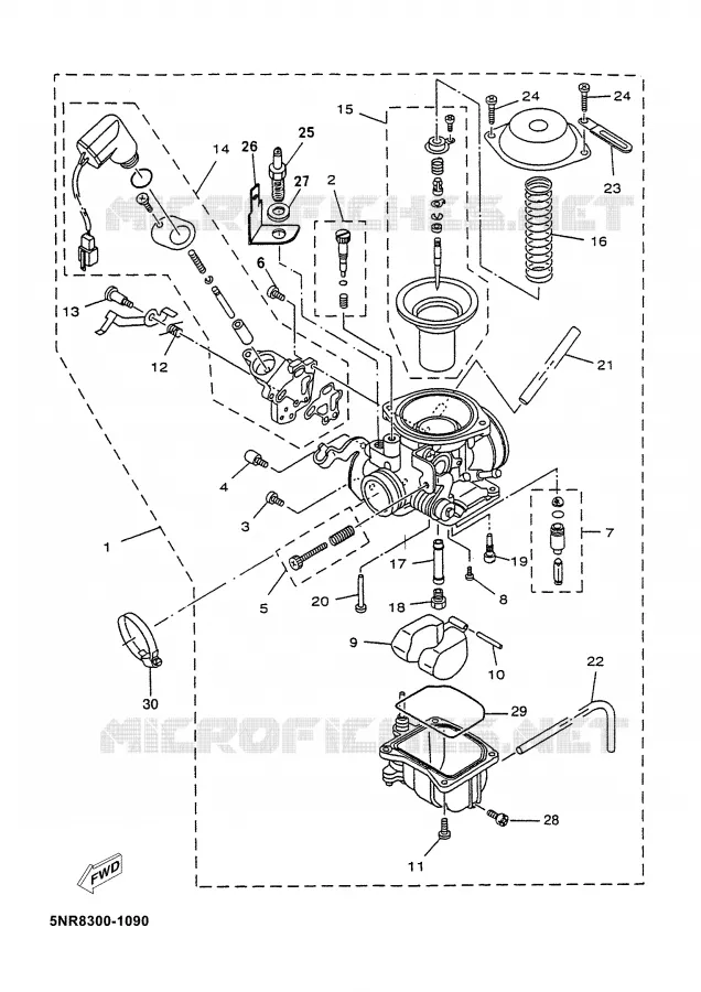 CARBURETOR Yamaha SCOOTER 150 2002 MAJESTY  YP150D