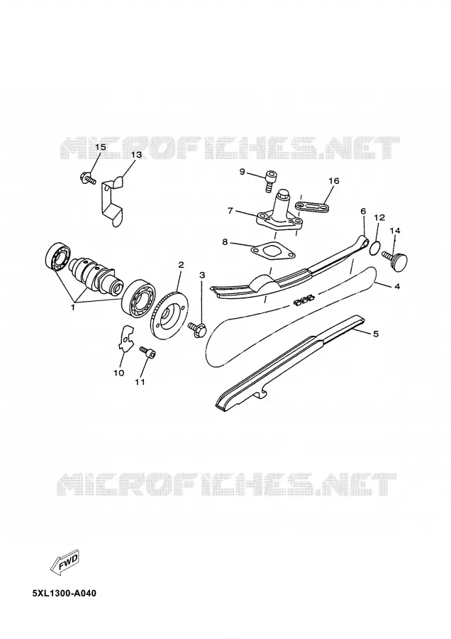 CAMSHAFT / TIMING CHAIN Yamaha SCOOTER 180 2003 MAJESTY  YP180E
