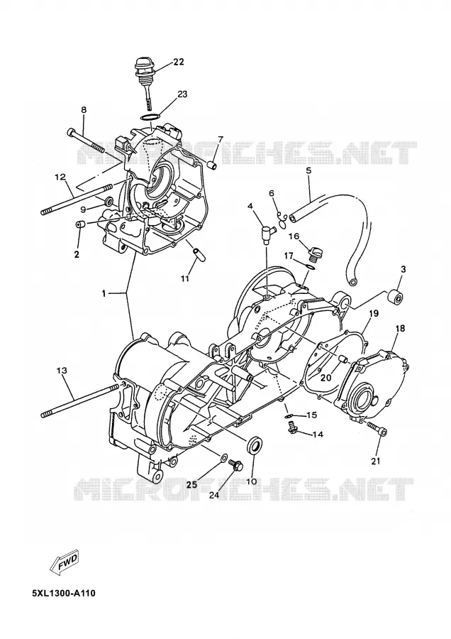 CRANKCASE Yamaha SCOOTER 180 2003 MAJESTY  YP180E