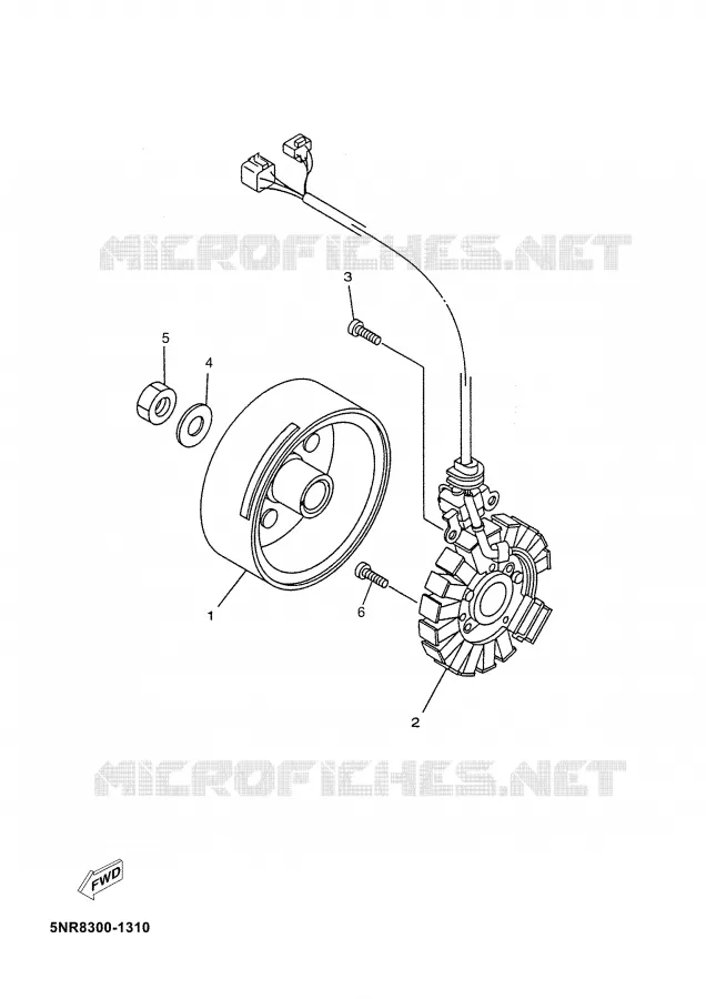 IGNITION Yamaha SCOOTER 180 2004 MAJESTY  YP180E