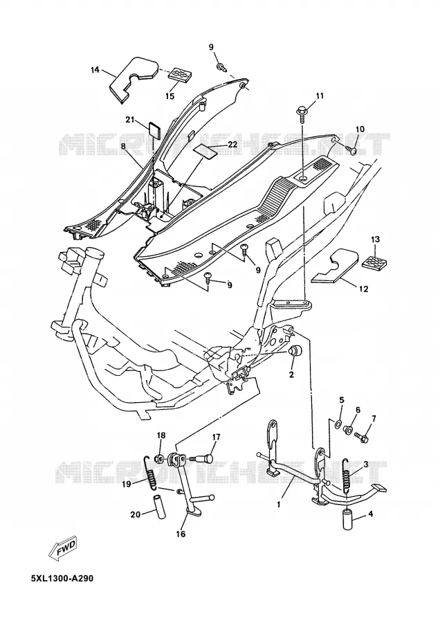 STAND / FOOTREST Yamaha SCOOTER 180 2006 MAJESTY  YP180E