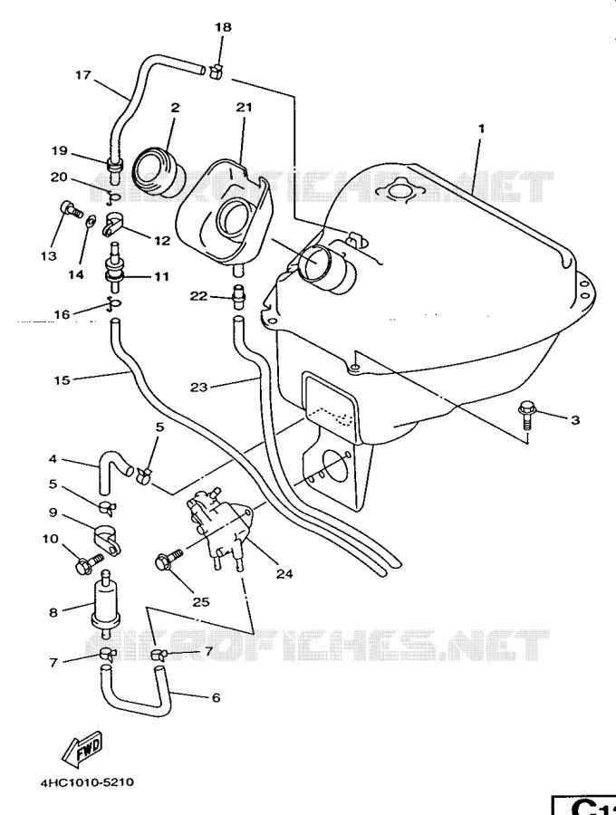 FUEL TANK Yamaha SCOOTER 250 1996 MAJESTY  YP250