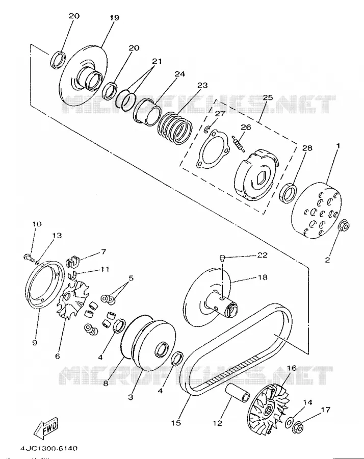 STARTER CLUTCH Yamaha SCOOTER 250 1996 MAJESTY  YP250